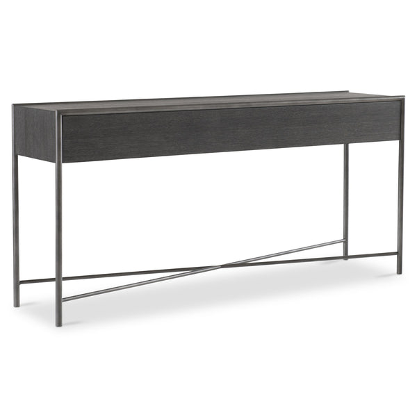 Bernhardt Bernhardt Outline Console Table Kohl Finish — 68" Wire‑Brushed Oak Top, Textured Steel Base, Modern Elegance 360920