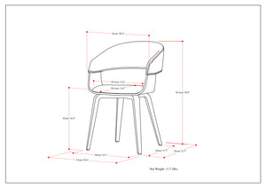 English Elm Lowell Bentwood Dining Chair - Stylish Light Grey Upholstery For Modern Comfort & Versatility B136P158843