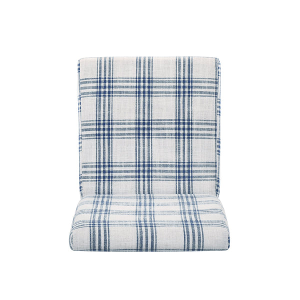 English Elm Christopher Knight Home® - DINING Chair with Plush Fabric Upholstery, Rubberwood Legs, Contemporary Minimalist Comfort and Style Blue+Cream 60162.00DBLUPLD