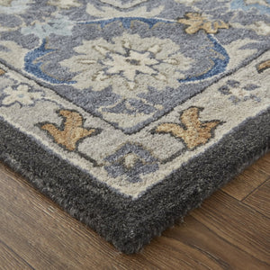 Feizy Rugs Rylan Hand-tufted Wool Rug - Elegant Floral Design With Cool Hues For A Transitional Home Aesthetic Taupe,Blue,Ivory Wool Ryl8643fchl000g00