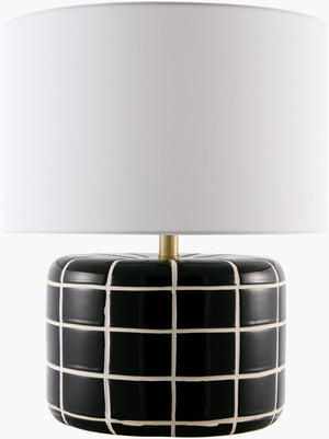 Livabliss Yake Arts and Crafts Iron Base Table Lamp with Linen Shade for Bedside Ambiance YKE-002