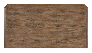 Hooker Furniture Americana Two-Door Nightstand With Distressed Two-Tone Finish, Oak Veneer Top, Wire Management, Timeless Appeal Whites/Creams/Beiges 7050-90017-02