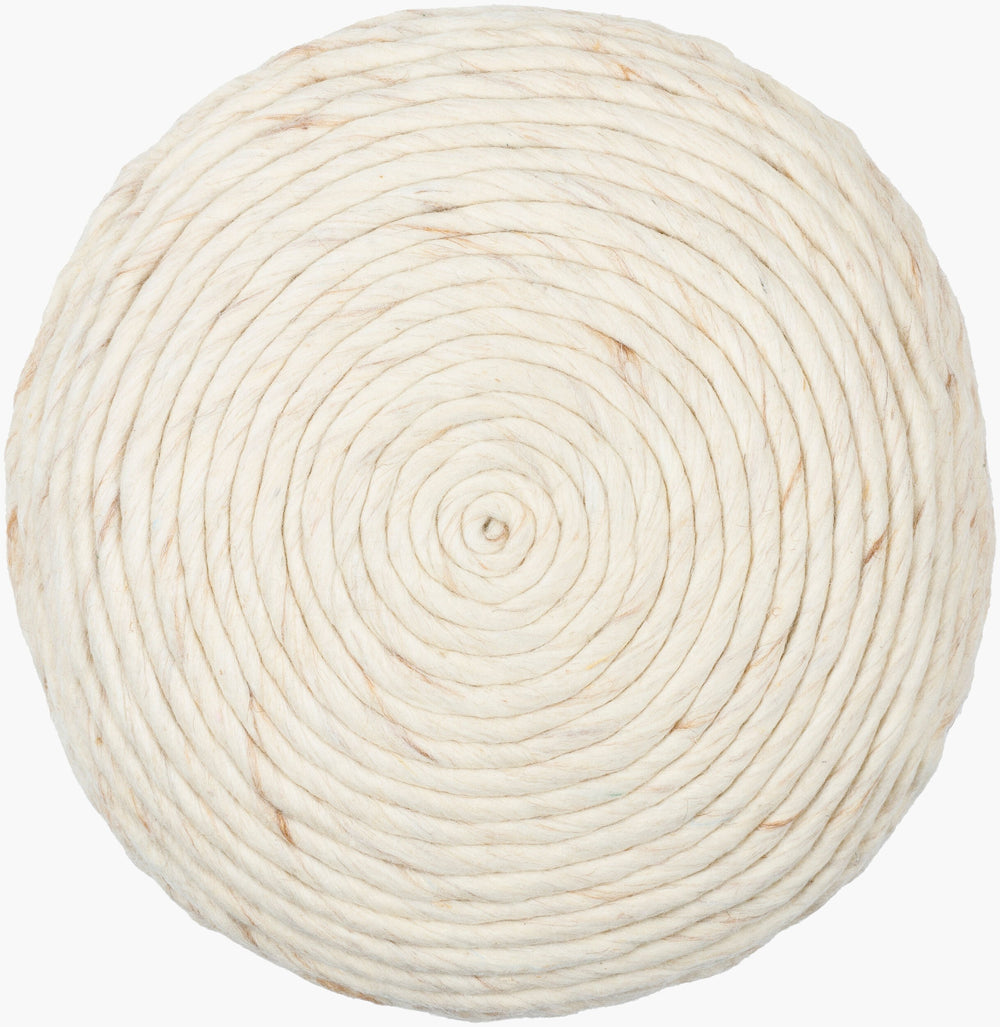 Surya Yukon 18" X 18" Modern Accent Pillow Cover - Durable Cotton Blend, Woven Design, Timeless Style! Cream Wool,Cotton,Polyester,Polyfill Ykn002-1818