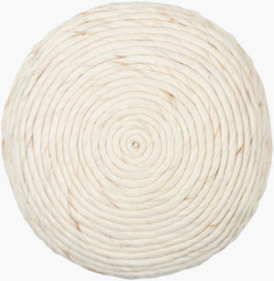 Surya Yukon 18" X 18" Modern Accent Pillow Cover - Durable Cotton Blend, Woven Design, Timeless Style! Cream Wool,Cotton,Polyester,Polyfill Ykn002-1818