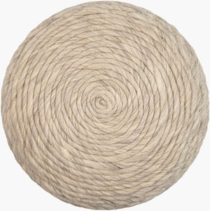 Surya Yukon 18" X 18" Modern Accent Pillow Cover - Durable Cotton Blend, Woven Design, Timeless Style! Beige Wool,Cotton,Polyester,Polyfill Ykn004-1818