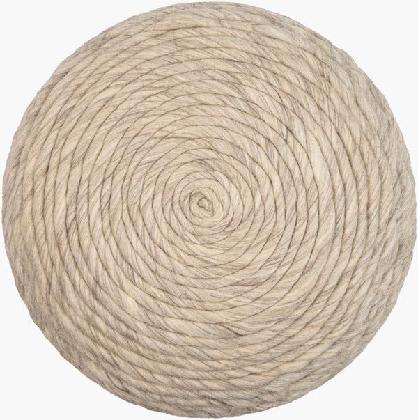 Surya Yukon 18" X 18" Modern Accent Pillow Cover - Durable Cotton Blend, Woven Design, Timeless Style! Beige Wool,Cotton,Polyester,Polyfill Ykn004-1818