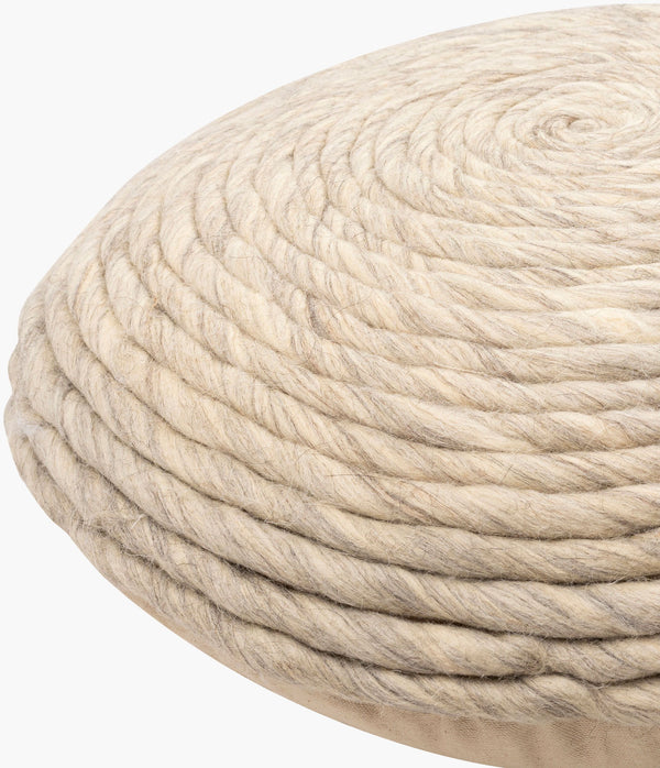 Surya Yukon 18" X 18" Modern Accent Pillow Cover - Durable Cotton Blend, Woven Design, Timeless Style! Beige Wool,Cotton,Polyester,Polyfill Ykn004-1818