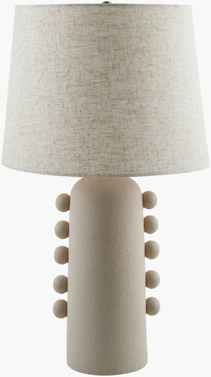 Livabliss Yako Ceramic Table Lamp with Linen Shade Warm Bedside Glow for Traditional Interiors YKO-001
