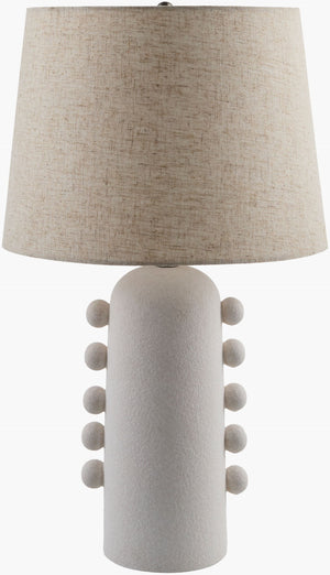 Livabliss Yako Ceramic Base Table Lamp with Linen Shade for Bedroom or Living Room Ambiance YKO-002