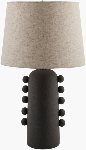 Livabliss Yako Ceramic Table Lamp with Linen Shade Warm Ambient Glow for Bedroom or Living Room YKO-003