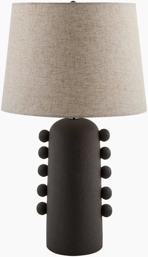 Livabliss Yako Ceramic Table Lamp with Linen Shade Warm Ambient Glow for Bedroom or Living Room YKO-003