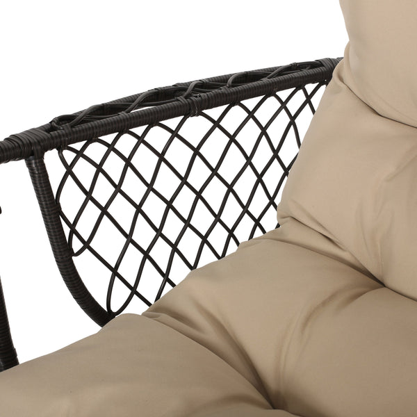English Elm Christopher Knight Home® - Malia Wicker Hanging Chair - Stylish Indoor/Outdoor Seating With Plush Cushion For Relaxation & Comfort 67677.00BTN