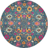 PSN01 Passion Bohemian Indoor Rug - Vibrant Denim Floral Design for a Stylish Home Décor Upgrade