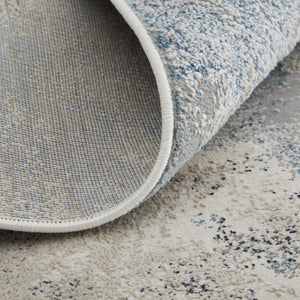 Feizy Rugs Astra Abstract Watercolor Rug – Elevate Your Space With Luxurious Metallic Designs And Soft Texture Blue,Gray,Ivory Polyester,Polypropylene Ara39l4fgrynvyf00