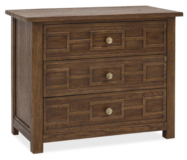 Hooker Furniture Driftwood Bachelor's Chest With Geometric Drawer Fronts, Cedar-Lined Bottom, Self-Closing Drawers Medium Wood 6820-90017-85