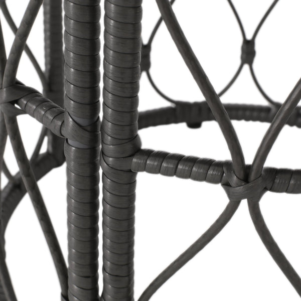 English Elm Christopher Knight Home® - BRUCE Rattan Side Table with Wicker Weave Top, Boho Outdoor Accent, Durable Polyethylene, 19.75" H Grey 70418.00GRY