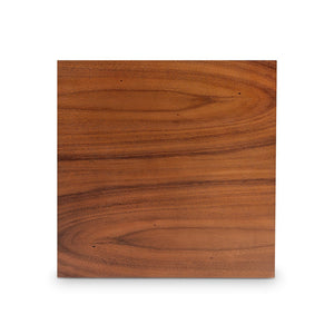Bernhardt Bernhardt Brasea Solid Suar Wood Side Table with Natural Grain and Hidden Casters 394120