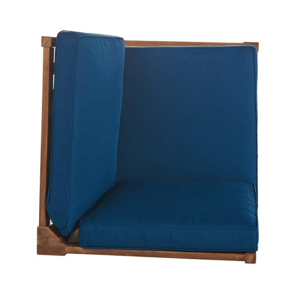 English Elm Perla Armless Accent Chair Tailored Low Profile Upholstered Seat for Living Room 58941.00CONBLU