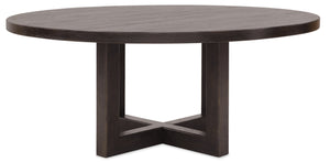 Hooker Furniture Driftwood Expandable Oak Dining Table Burnt Timber Finish Double Pedestal Seats Twelve 72.00L x 72.00W x 30.00H 6820-75203-99
