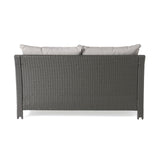 Christopher Knight Home® - Noble House - Antibes Outdoor Wicker Loveseat And Coffee Table With Cushions