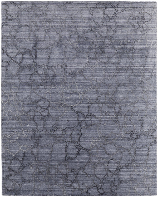Feizy Rugs Whitton Handwoven Wool & Viscose Rug - Contemporary Abstract Design For Stylish Home Decor Gray,Blue Viscose,Wool Wtn8892fnvy000f00