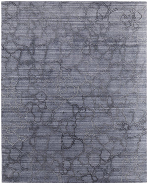 Feizy Rugs Whitton Handwoven Wool & Viscose Rug - Contemporary Abstract Design For Stylish Home Decor Gray,Blue Viscose,Wool Wtn8892fnvy000f00