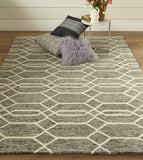 Feizy Rugs Belfort Wool Hand Tufted Cottage Rug Gray/Black/Ivory 10' x 14'