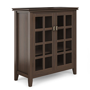 English Elm Artisan Medium Storage Cabinet In Tobacco Brown - Versatile Solid Wood With Adjustable Shelves & Style B136P158403