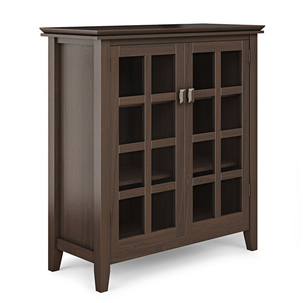 English Elm Artisan Medium Storage Cabinet In Tobacco Brown - Versatile Solid Wood With Adjustable Shelves & Style B136P158403