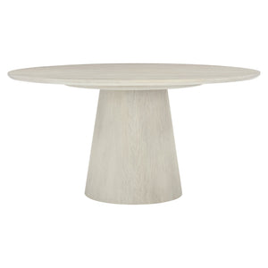 Bernhardt Bernhardt Alexa Round Dining Table 60" — Sandblasted White Oak Jicama Finish, Sculptural Pedestal Seating 6–8 K1598