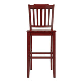 Homelegance By Top-Line Juliette Slat Back Bar Height Chairs (Set of 2) Red Rubberwood