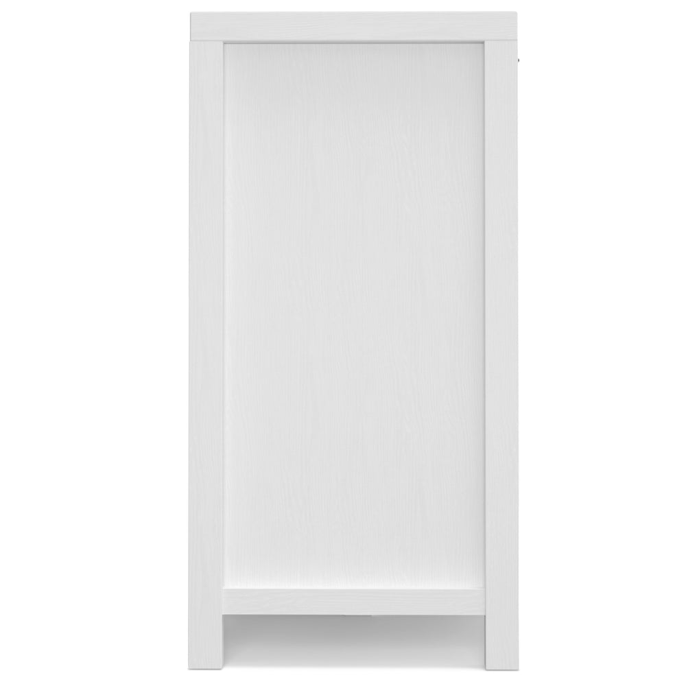 English Elm Hollander handcrafted solid wood sideboard buffet with 4 drawers, 2 doors & adjustable shelving, 54"W White B136P158685