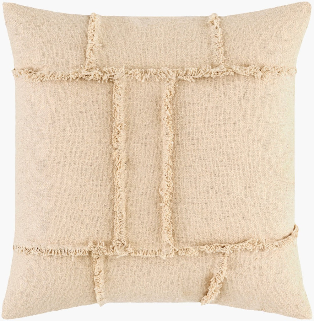 Livabliss Yulara Handcrafted Cotton Throw Pillow Oversized Square Accent for Sofa or Bed YLR005-2222D
