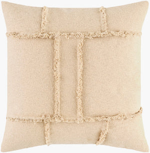 Livabliss Yulara Handcrafted Cotton Throw Pillow Oversized Square Accent for Sofa or Bed YLR005-2222D