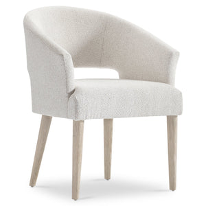 Bernhardt Bernhardt Lucerne Barrel Accent Chair Upholstered with Wire-brushed Oak Legs 393544