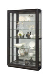 Framed Sliding Door 5 Shelf Curio Cabinet in Dark Brown Brown P021553 Pulaski Furniture