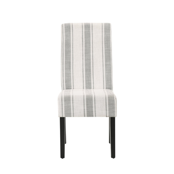 English Elm Christopher Knight Home® - DINING Chair with Plush Fabric Upholstery, Rubberwood Legs, Contemporary Minimalist Comfort and Style Grey Stripe 60162.00GRYLNN