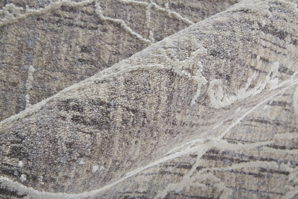 Feizy Rugs Lennon Abstract Distressed Rug - Durable Polyester & Polypropylene For Sophisticated Home Décor Taupe,Gray Polyester,Polypropylene Len39fzfbgeivyc00