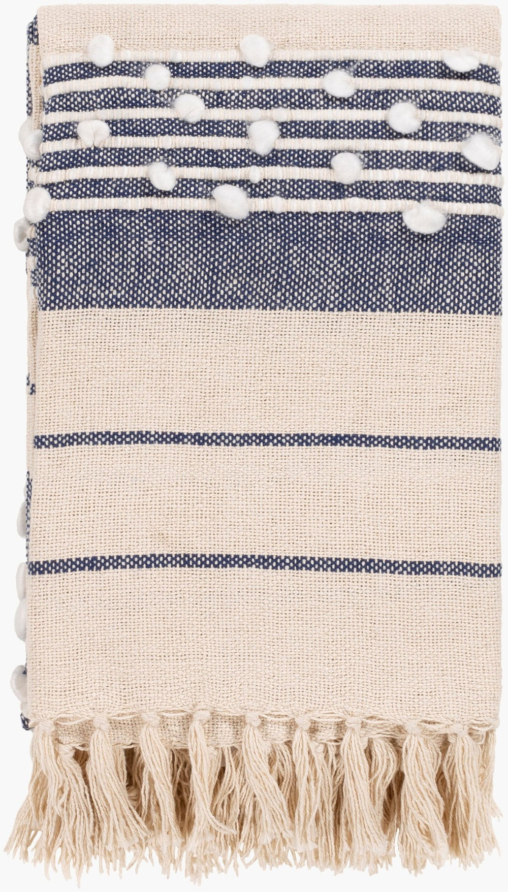 Livabliss Yemaya Moroccan Patterned Acrylic Cotton Throw with Fringe for Boho Living Spaces YMA1001-5060
