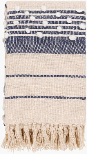 Livabliss Yemaya Moroccan Patterned Acrylic Cotton Throw with Fringe for Boho Living Spaces YMA1001-5060