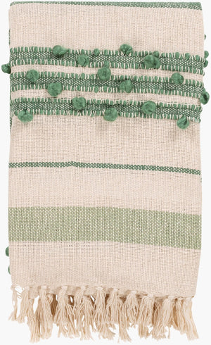 Livabliss Yemaya Hand-woven Cotton Acrylic Throw with Global Pattern and Fringe Detail YMA1002-5060