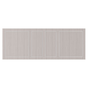 Bernhardt Bernhardt Stratum Dining Table With Mist Top & Polished Nickel Insets, Fossil Faux Stone Base, 82" 325224