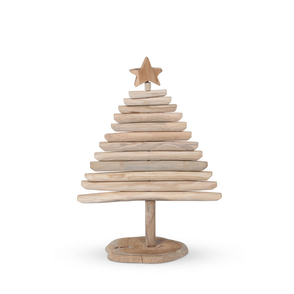 Rustic Teak Wood Christmas Tree, 25 in. XAB30202 Park Hill