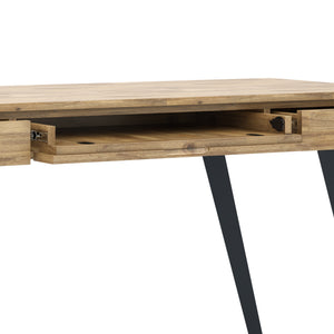 English Elm Lowry Desk - Modern Industrial Design In Distressed Golden Wheat With Storage & Durability Features B136P158877