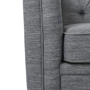 English Elm Christopher Knight Home® - LOVESEAT Diamond-Tufted PU Upholstery with Button Stitching, Tapered Birch Legs, Contemporary Chic Charcoal 72248.00FCHAR