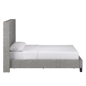 Homelegance By Top-Line Thorin Wingback Button Tufted Bed Grey Linen