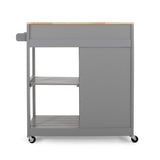 Christopher Knight Home® - Noble House - Telfair Kitchen Cart with Wheels