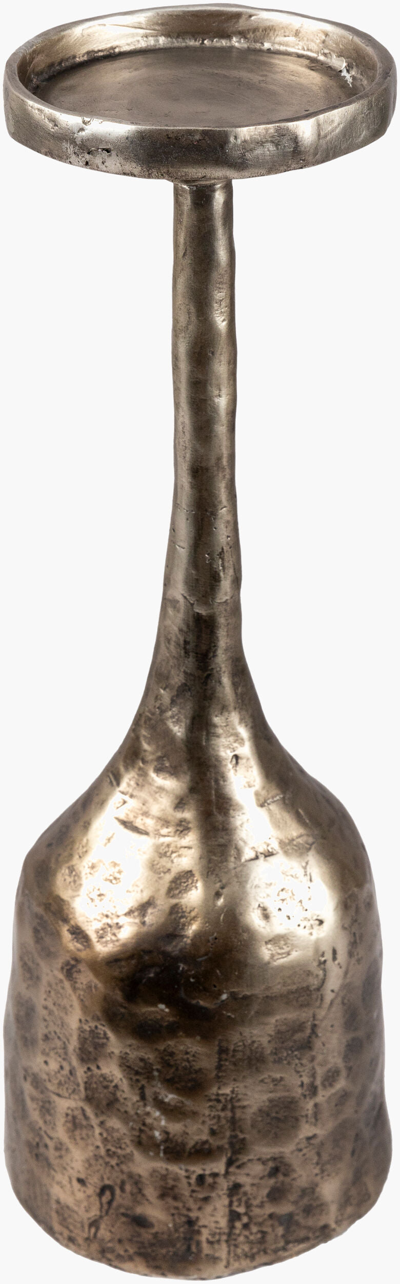 Surya Yamuna Minimalist Candleholder - 21" Tall Metal Accent For Elegant Home Decor & Easy Maintenance Metallic ,Bronze Iron Ymu004-1555