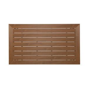 English Elm Christopher Knight Home® - LEEDS Eucalyptus Wood-Top Dining Table with Rust-Proof Aluminum Frame for Outdoor Patio Seating of 6 62762.00SIL