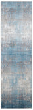 Feizy Rugs Cadiz Viscose/Acrylic Machine Made Casual Rug Blue/Gray/Silver 3'-1" x 10'